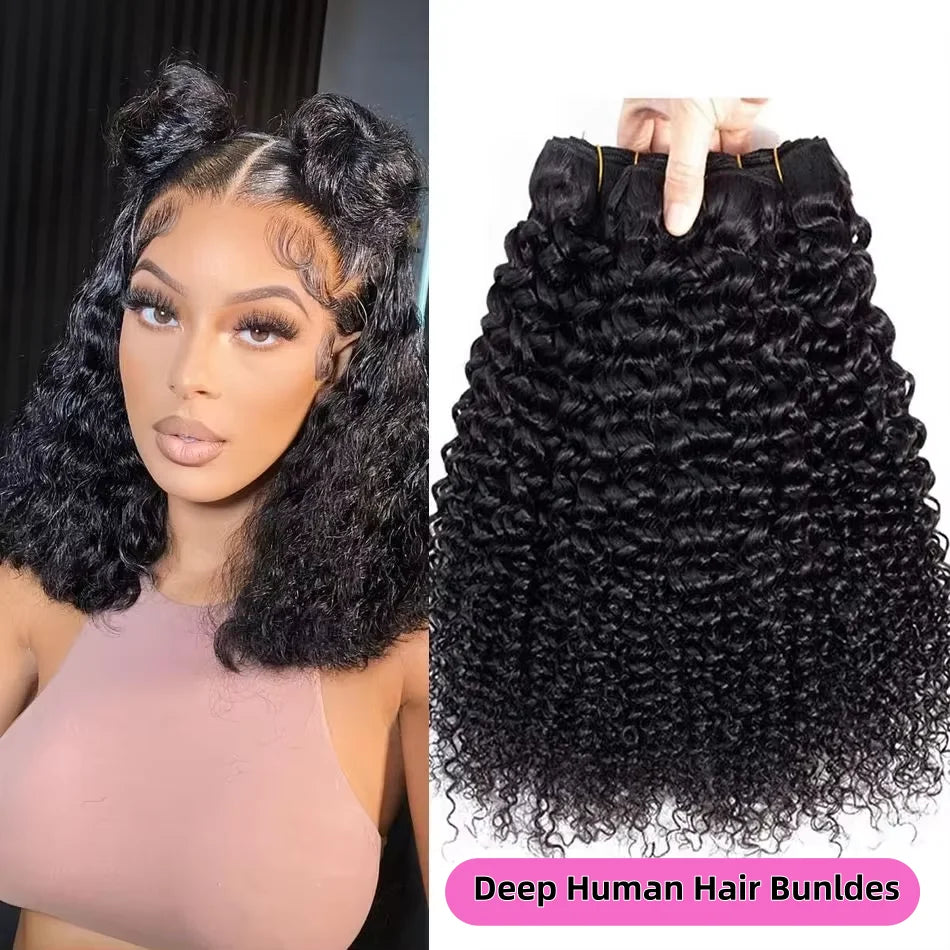 12A Human Hair Bundles Body Wave Bundles Human Hair 18 20 22 Inch Unprocessed Brazilian Virgin Hair Body Wave 3 Bundles Deals Straight Deep Curly Wave Real Human Hair Extensions For Black Women Natural Black